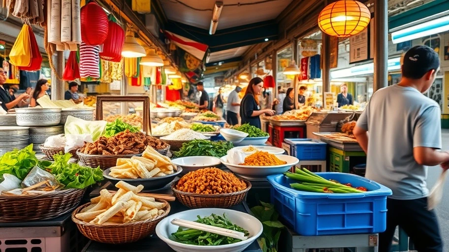 Ảnh bánh xèo và Nem lụi – các món ăn đường phố đặc trưng tại Đà Nẵng.