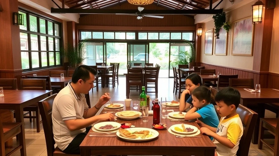 Ảnh chụp nhà hàng gia đình tại Đà Lạt, với không gian rộng rãi.