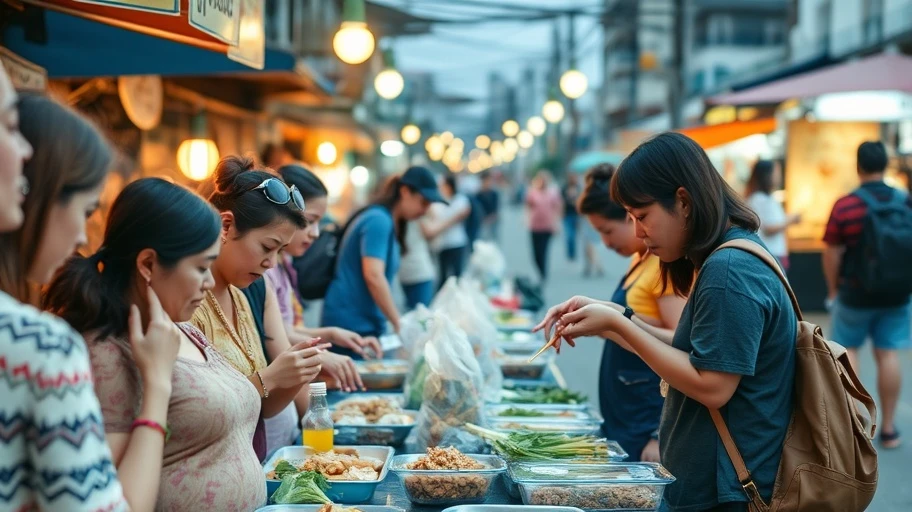 Ảnh du khách và ẩm thực đường phố Đà Nẵng.
