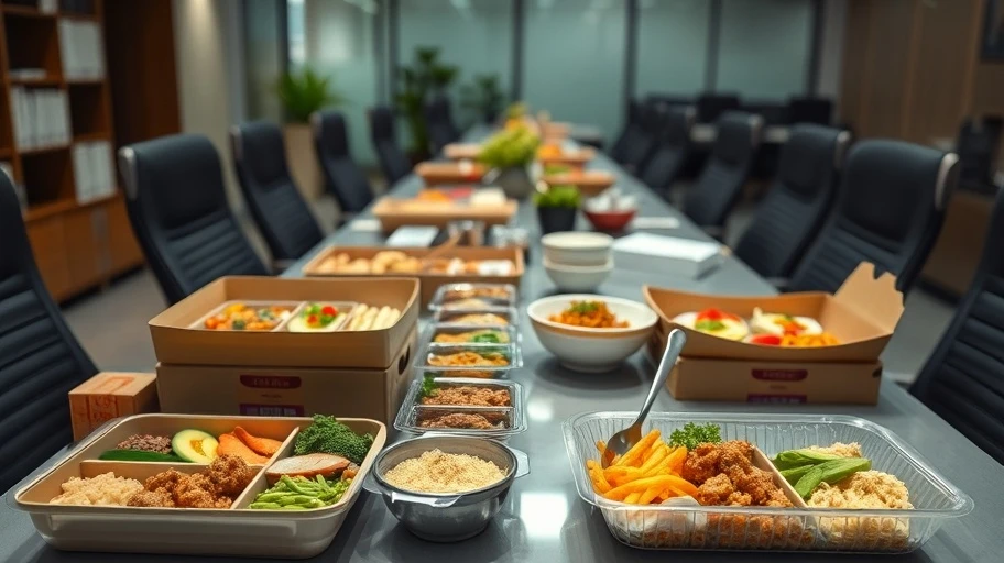 Ảnh mô tả các hình thức phổ biến của ăn trưa tại văn phòng
