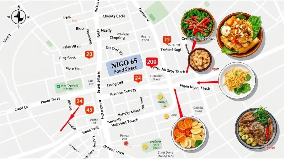 Bản đồ vị trí của ngõ 65 phố Phạm Ngọc Thạch trên bản đồ ẩm thực Hà Nội.