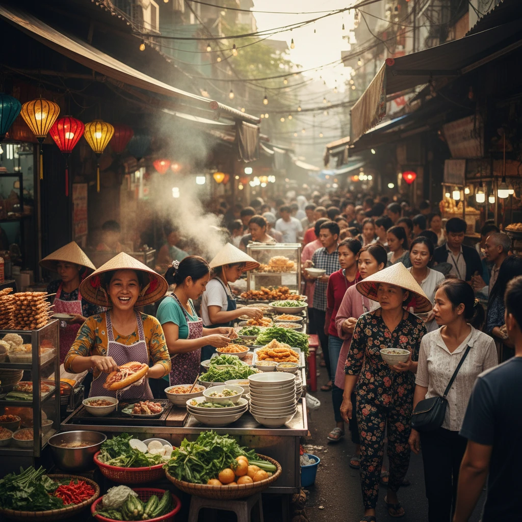 Bánh mì, phở và những món ăn nổi tiếng khác trong ẩm thực đường phố TPHCM.