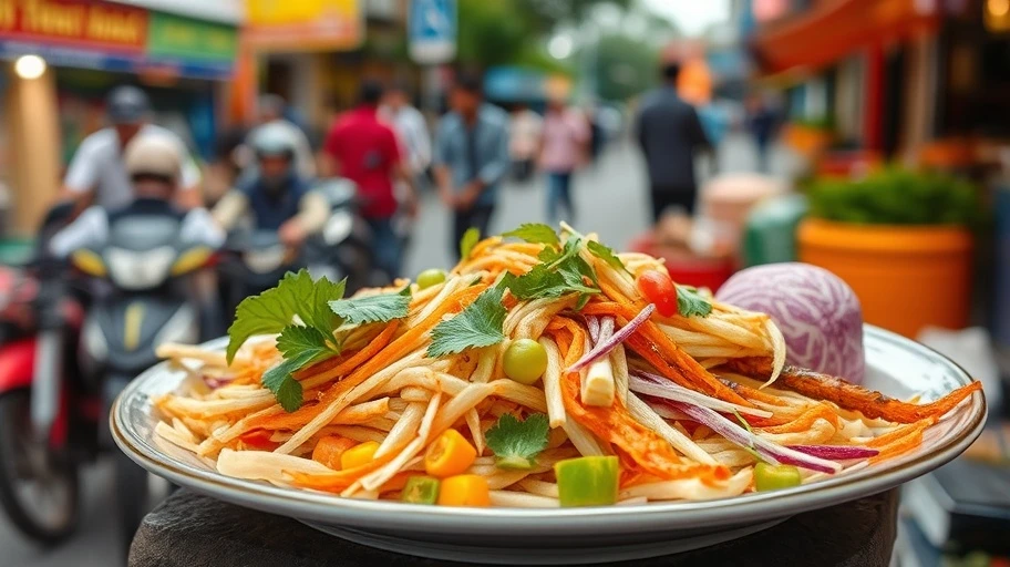 Bánh tráng trộn - Món ăn vặt nổi tiếng ở Sài Gòn.