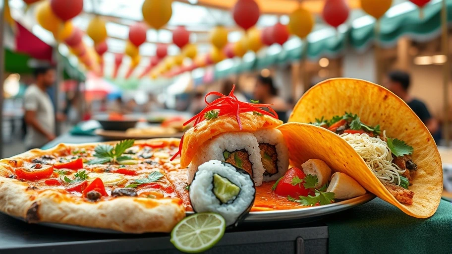 Biểu tượng văn hóa của Pizza, Sushi, và Tacos
