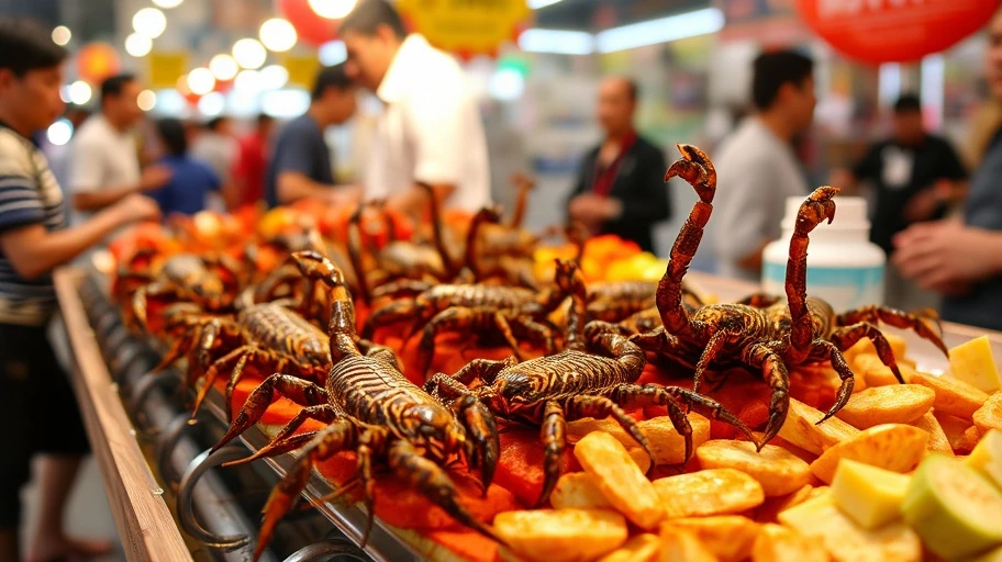 Bọ cạp chiên món kinh dị tại Việt Nam