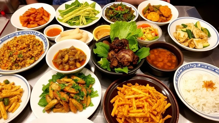 Bữa ăn phong phú ở Nhà hàng Chay Loving Hut Hà Nội