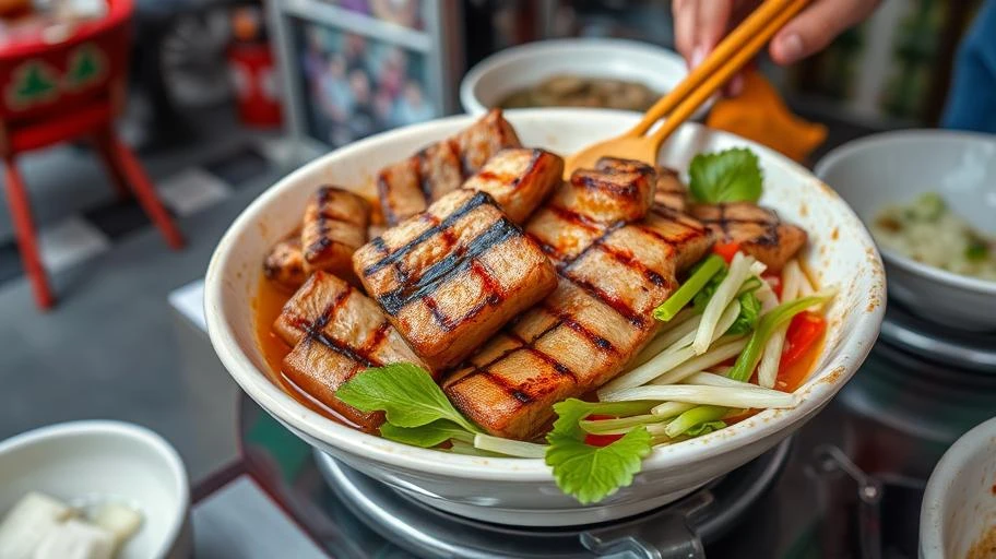 Bún chả đặc sắc tại quán ăn ngon nhất Hà Nội