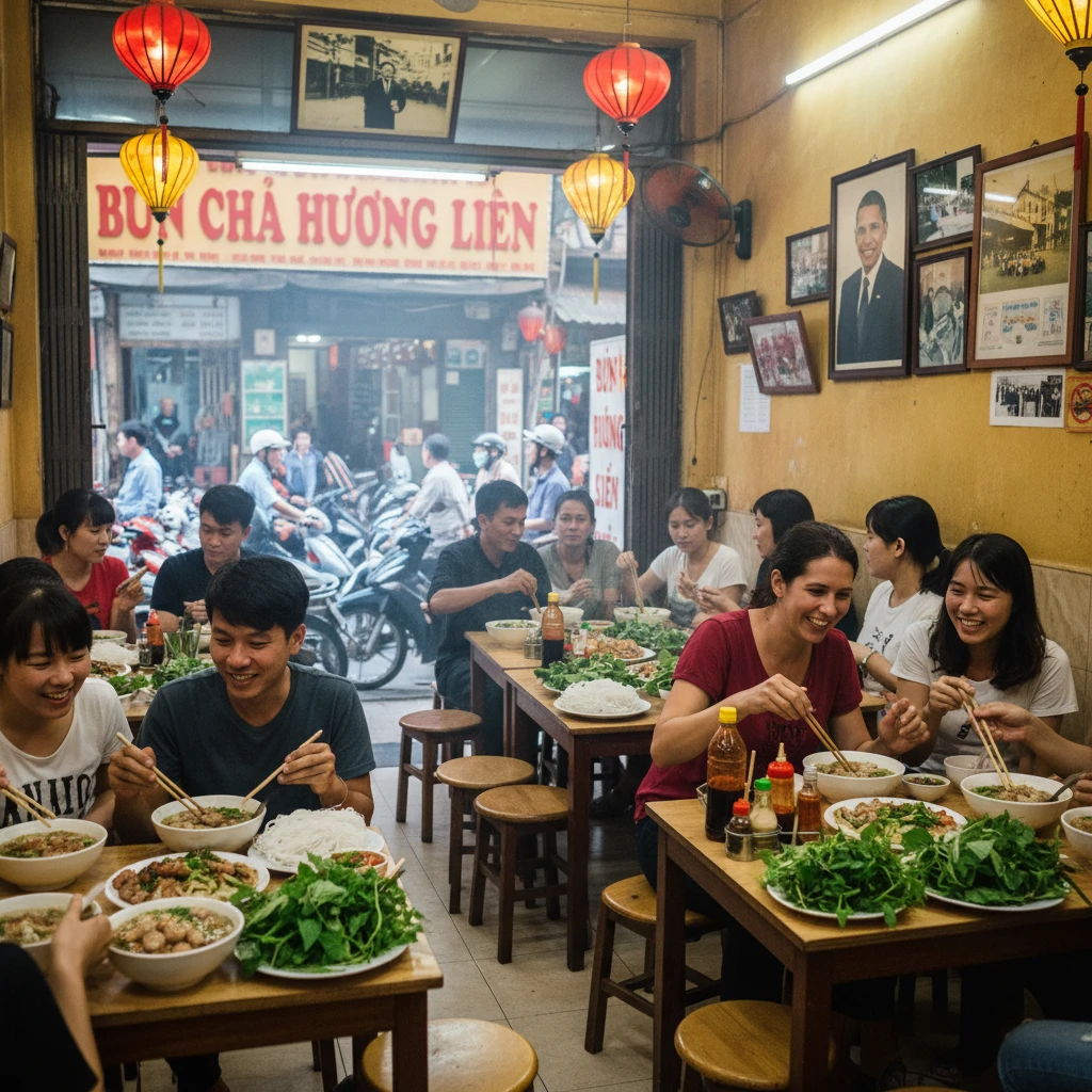 Bún Chả Hương Liên nổi tiếng tại Sài Gòn