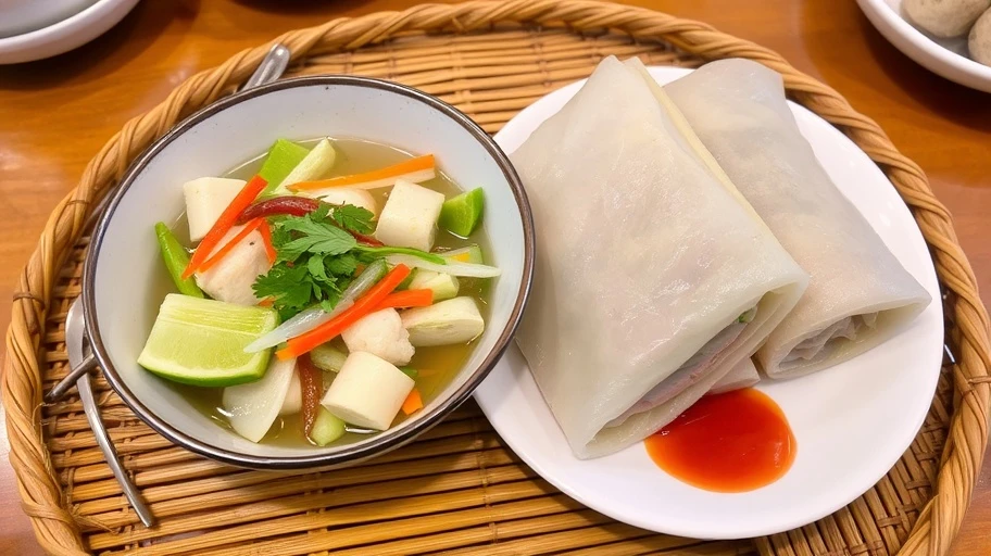 Bún thang và bánh cuốn Thanh Trì tại Sài Gòn.