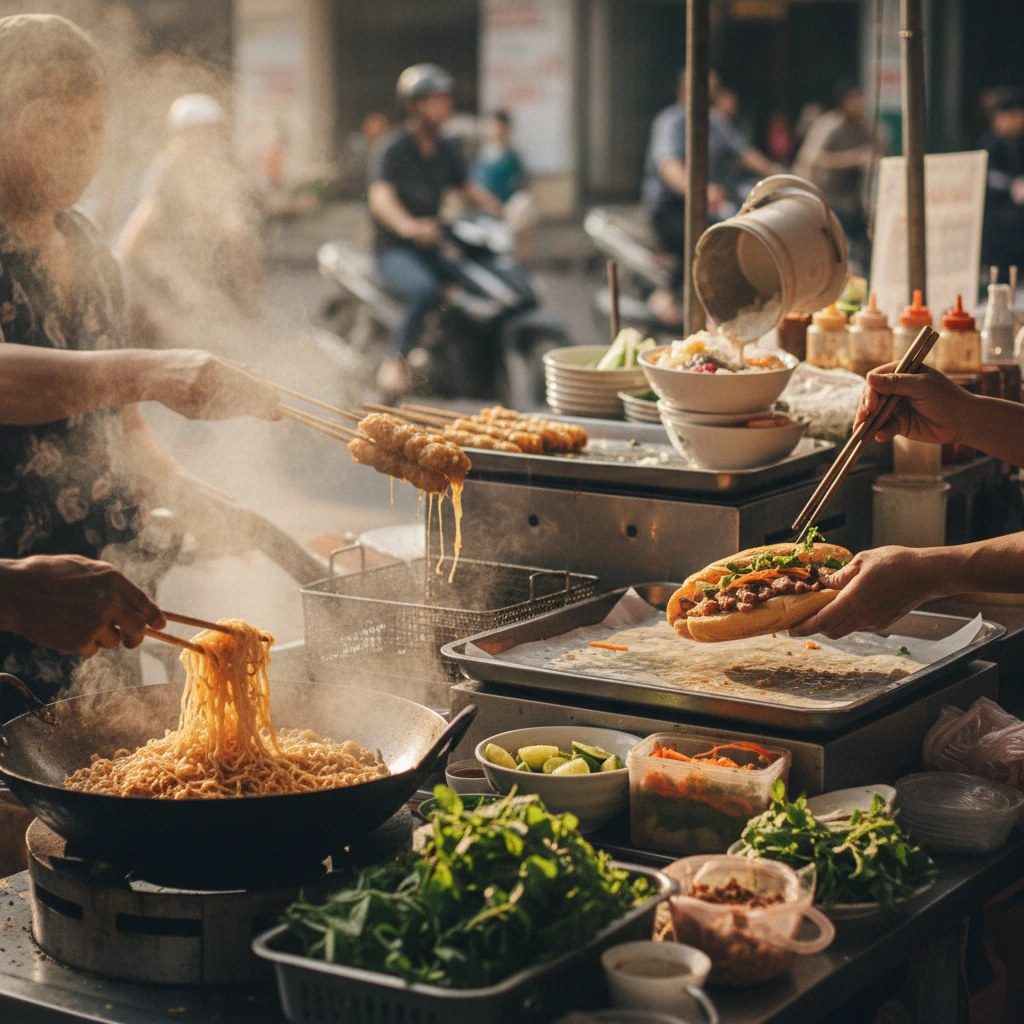 Các kỹ thuật chế biến món ăn đường phố tại TPHCM.