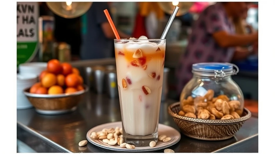 Chè Khúc Bạch với hạnh nhân và trái cây