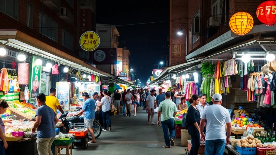 Chợ đêm Hồ Thị Kỷ ở Sài Gòn