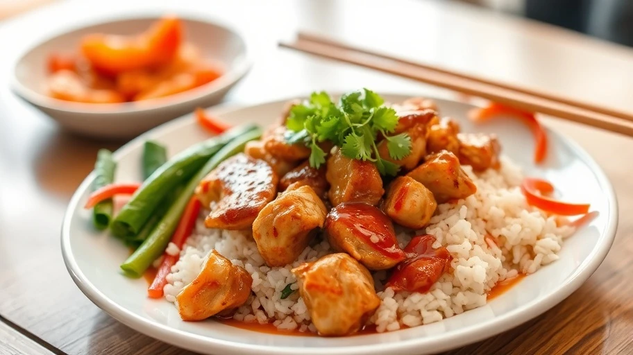 Cơm gà sốt Teriyaki