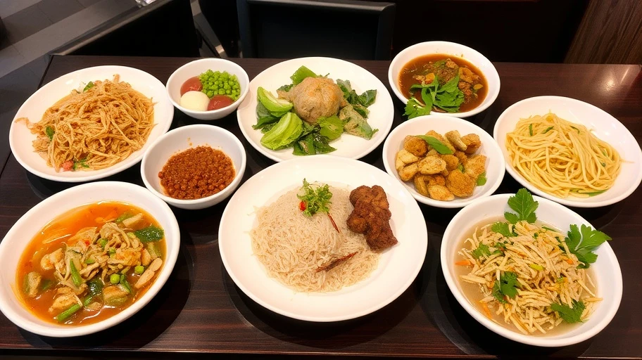 Đa dạng thực đơn tại quán Chùa Láng