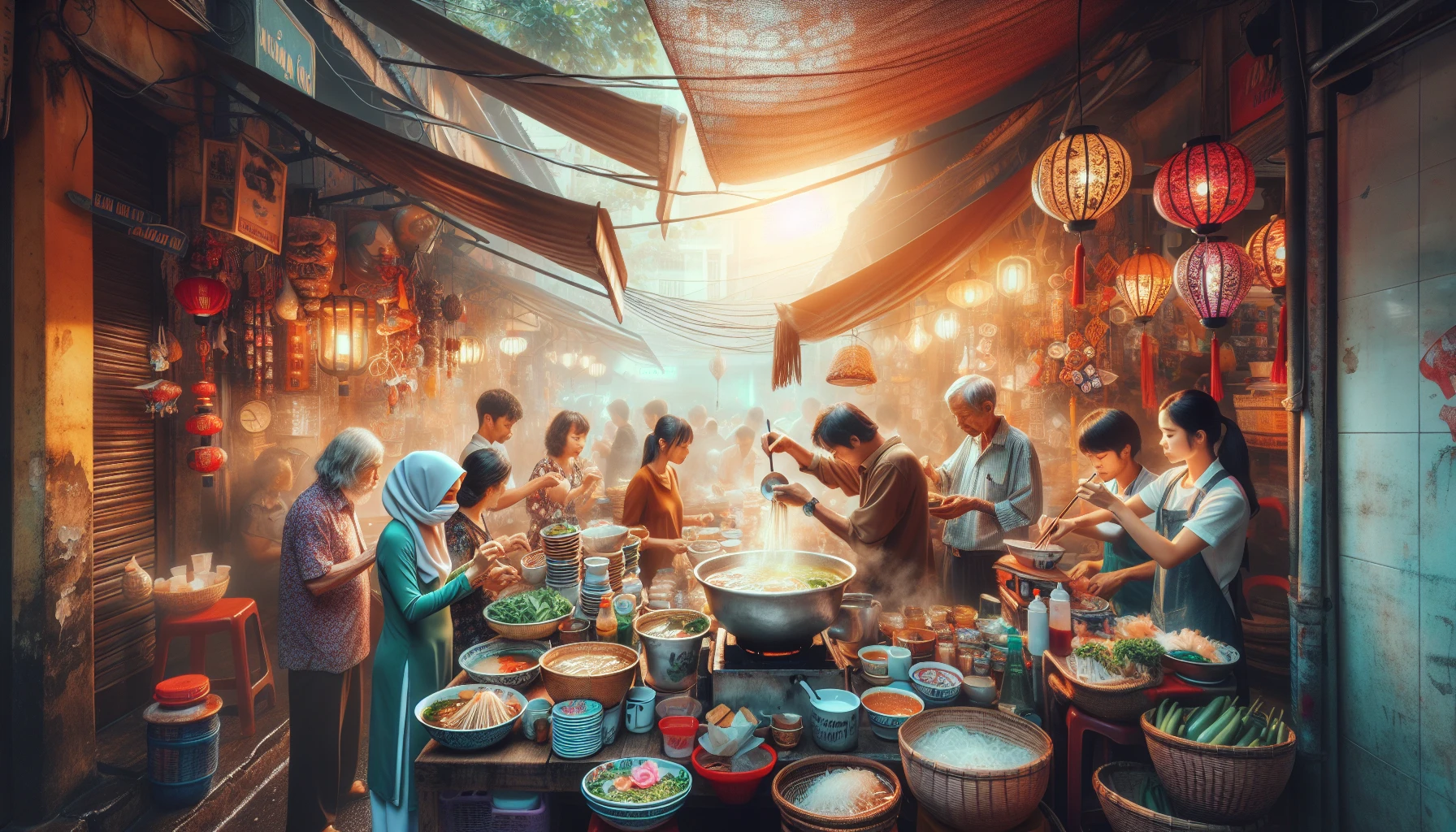 Đặc sản bánh canh Huế chả cua tại Sài Gòn