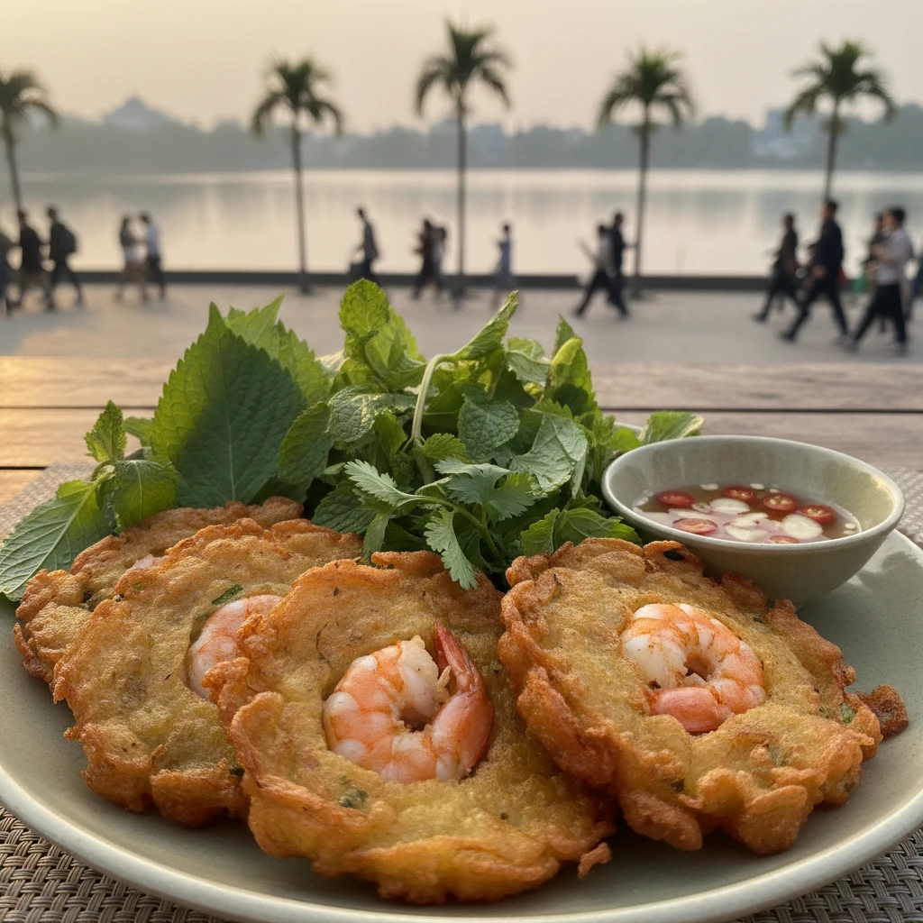 Đặc sản bánh tôm gần Hồ Tây Hà Nội