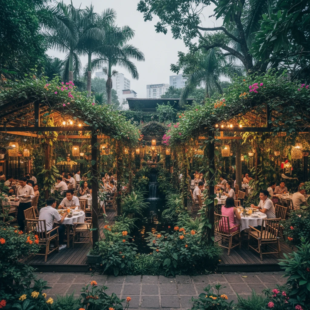 Danh sách quán ăn sân vườn tại Sài Gòn.