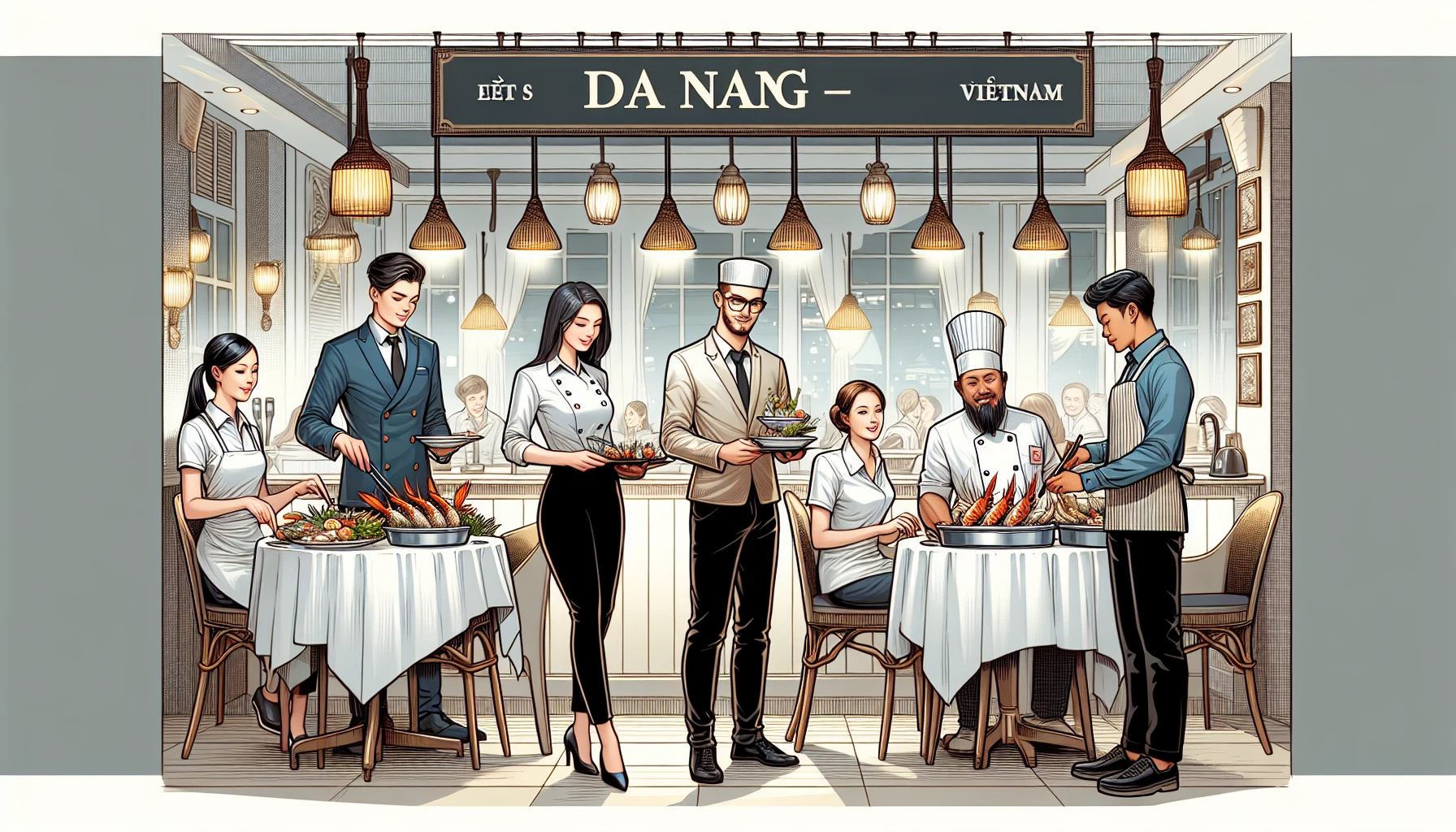 Dịch vụ tại nhà hàng hải sản ở Đà Nẵng