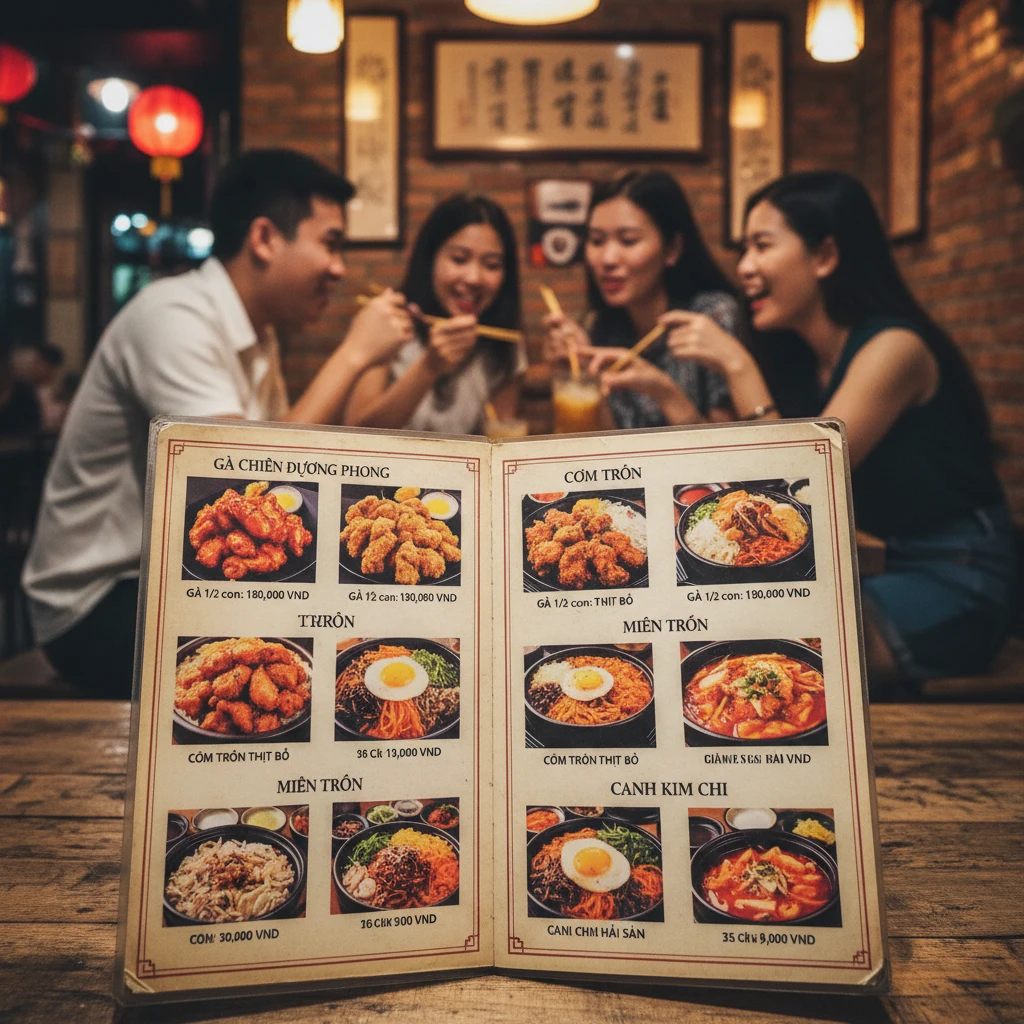 Giá cả dịch vụ quán Hàn Quốc ở TP.HCM