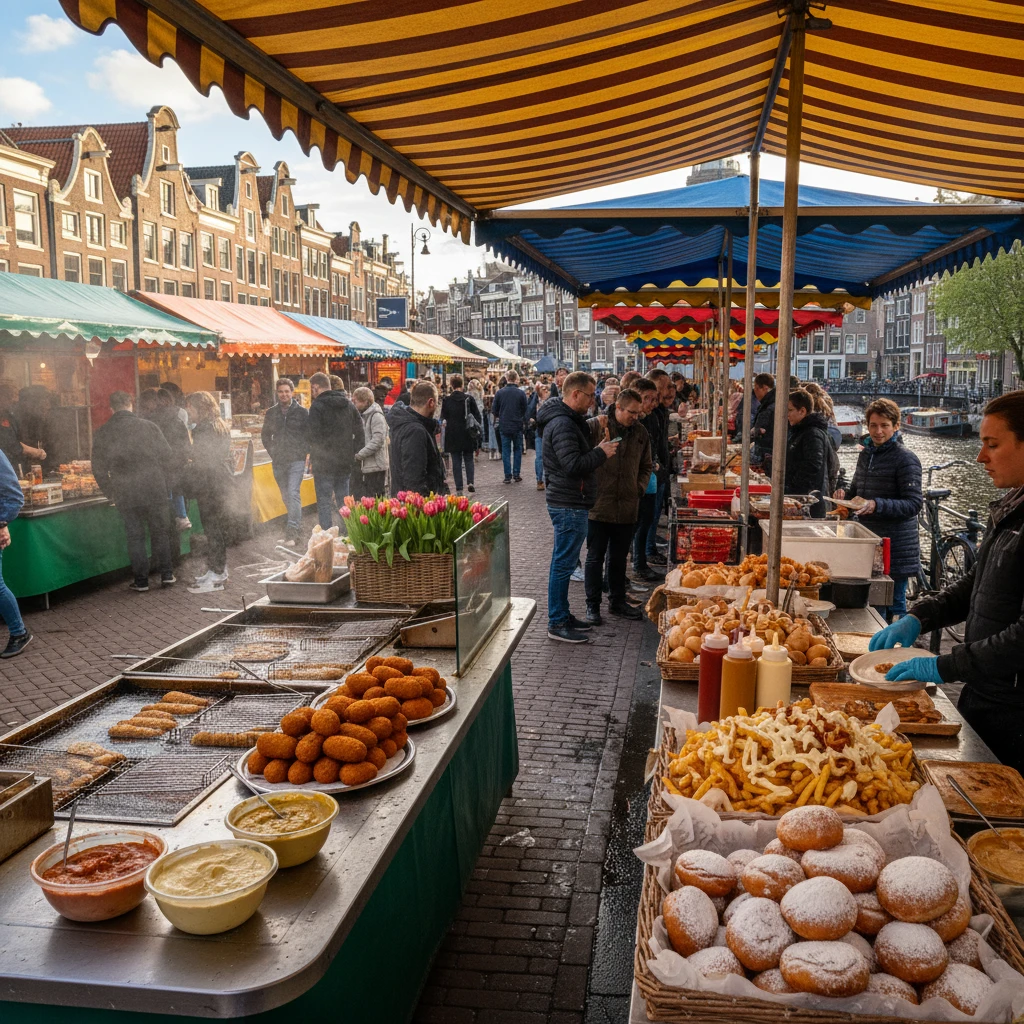 Hình ảnh ẩm thực đường phố Hà Lan