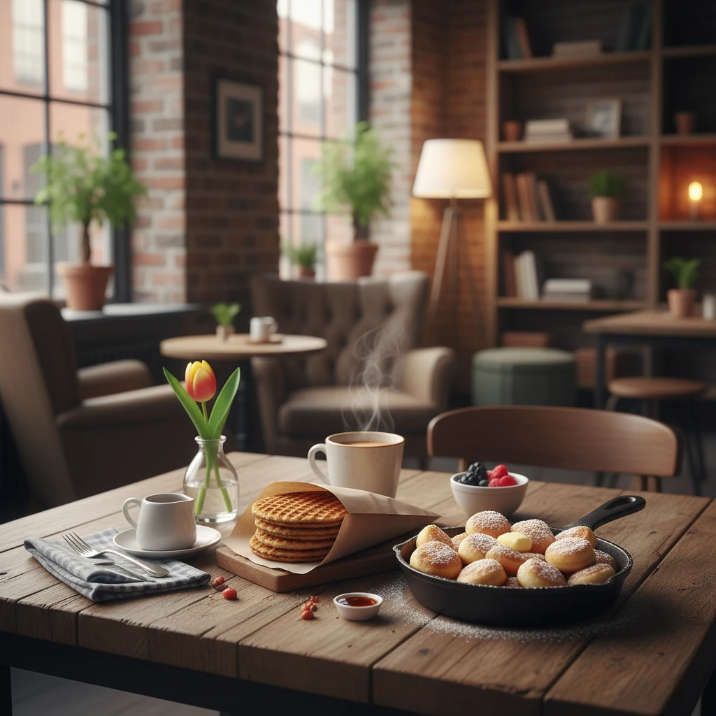 Hình ảnh bánh và tráng miệng đặc trưng Hà Lan