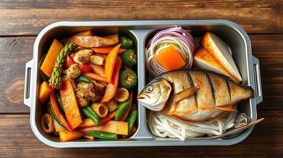 Hình ảnh bữa cơm trưa văn phòng tự nấu với món đa dạng