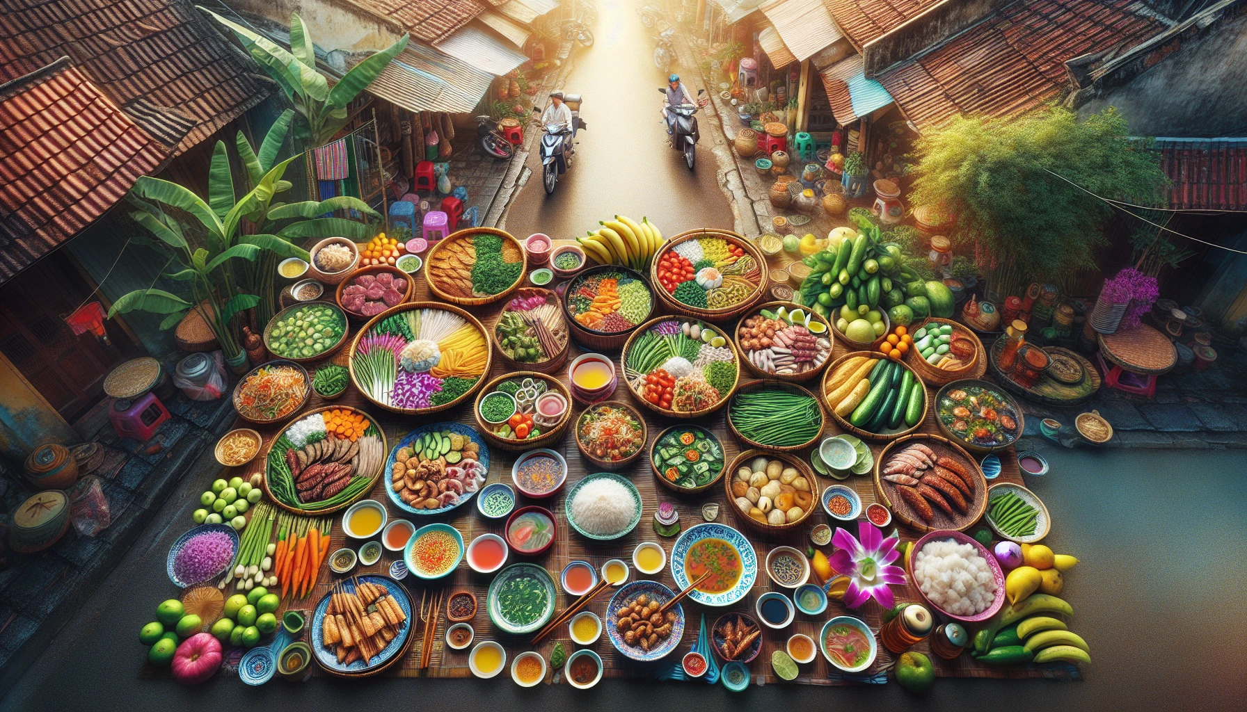 Hình ảnh đặc sản ẩm thực đa dạng ở Tân Bình