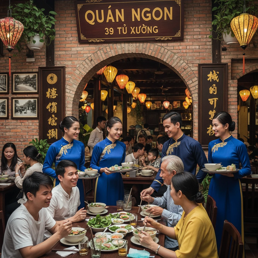 Hình ảnh dịch vụ khách hàng tại Quán Ngon 39 Tú Xương