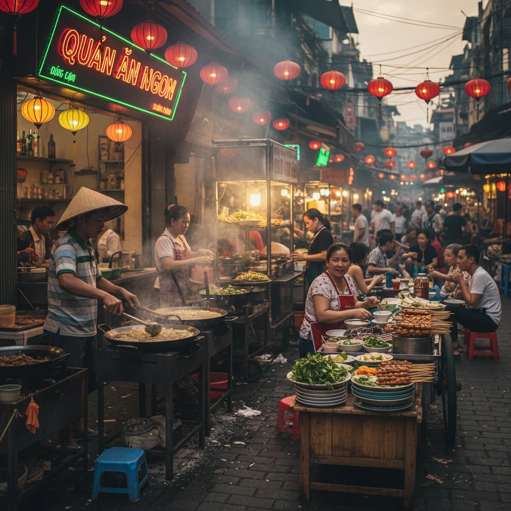 Hình ảnh không gian và món ăn tại Quán Ăn Ngon