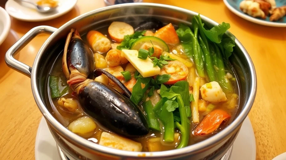 Hình ảnh lẩu bông miền Tây tại nhà hàng Sài Gòn.
