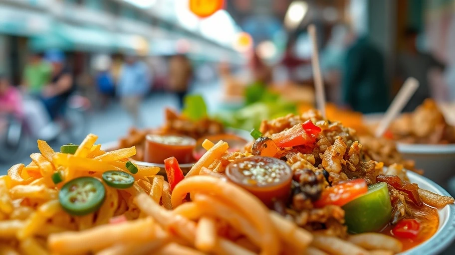 Hình ảnh món ăn nổi bật đường phố Sài Gòn.