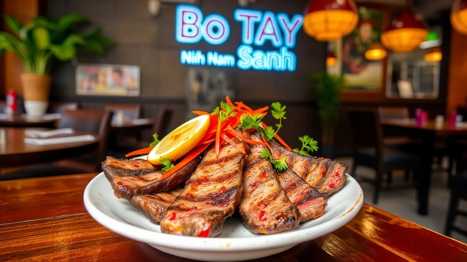 Hình ảnh món bò tơ Tây Ninh Năm Sánh tại Sài Gòn