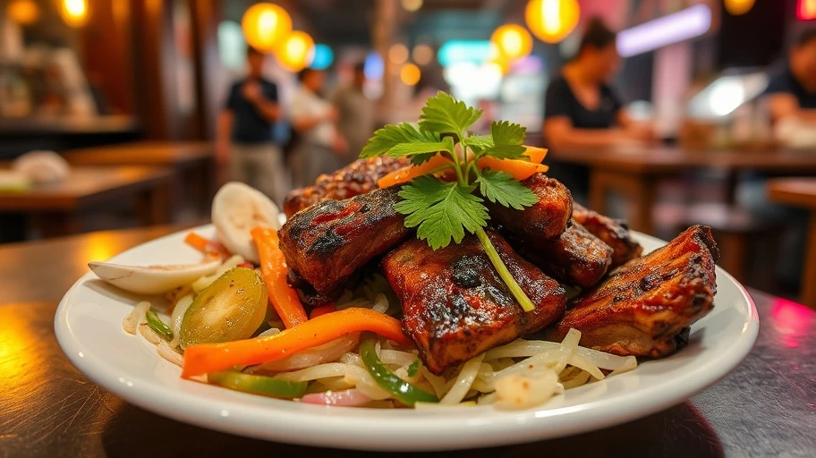 Hình ảnh món cơm tấm đặc trưng tại Sài Gòn