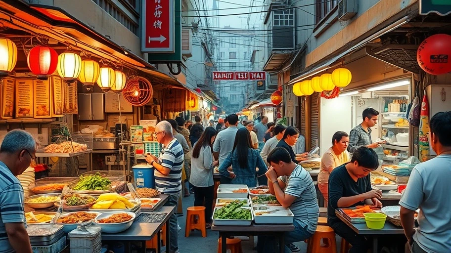 Hình ảnh quán ăn top tại Hà Nội với món phở đặc trưng.
