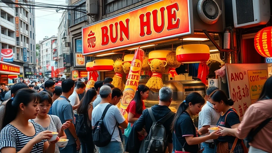Hình ảnh quán bún bò Huế nổi tiếng Sài Gòn