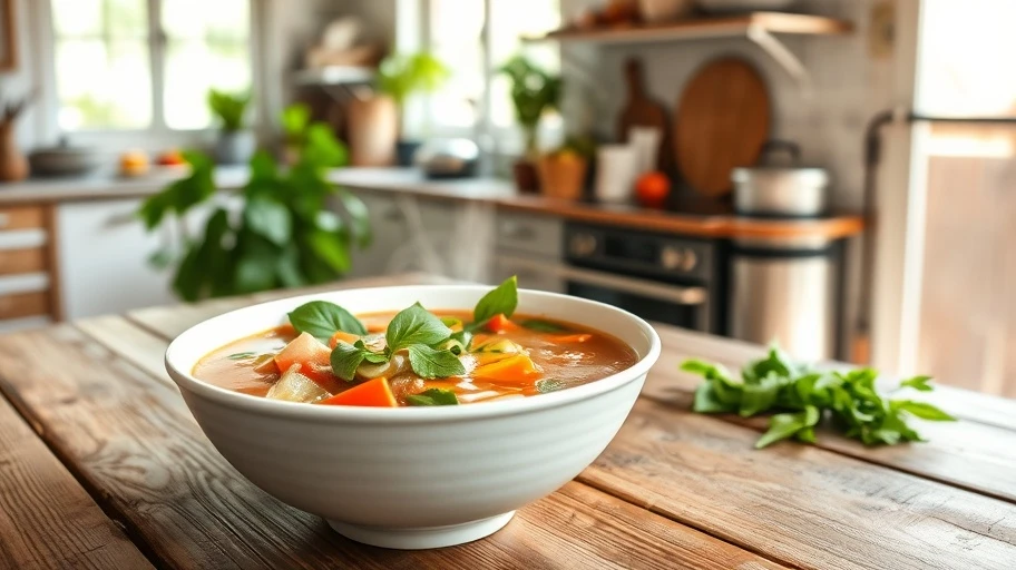 Hình ảnh súp rau củ tại bếp Việt