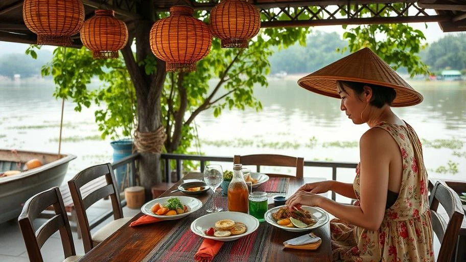 Hình ảnh văn hóa ăn uống sông nước