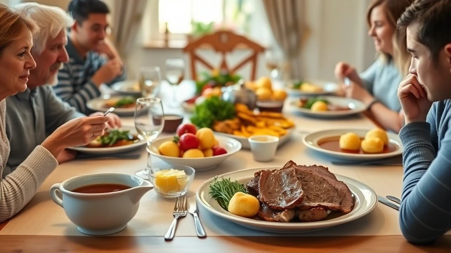 Hình ảnh về bữa ăn Sunday Roast truyền thống