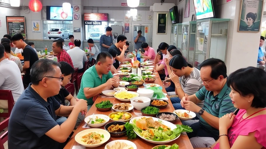 Khách hàng tại nhà hàng chay ở Sài Gòn