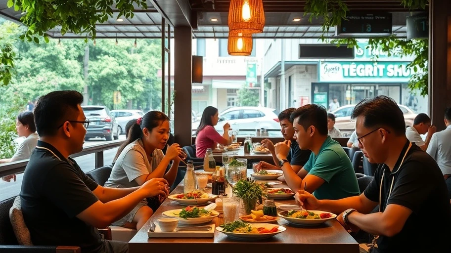 Khách hàng trải nghiệm ẩm thực tại Sài Gòn