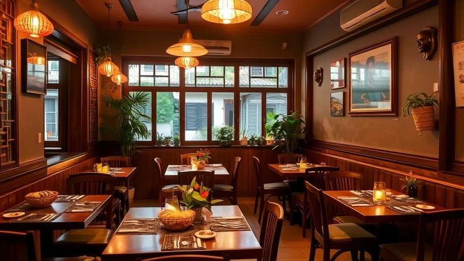 Không gian ấm cúng của nhà hàng Đậu Đỏ tại Hà Nội