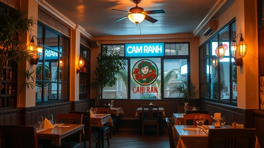 Không gian ấm cúng của Quán Cơm Vui Cam Ranh