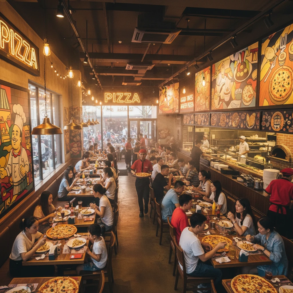 Không gian nội thất The Pizza Company tại Quận 1