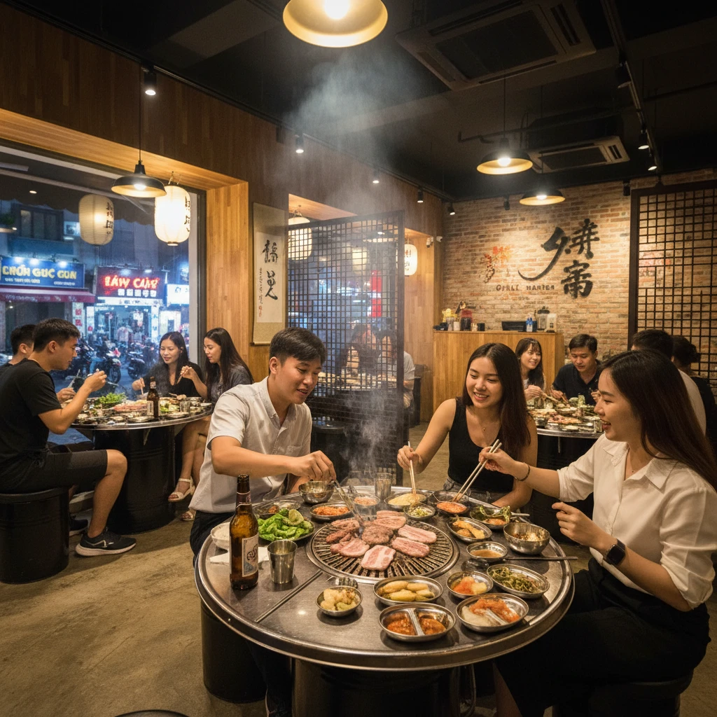 Không gian quán ăn Hàn Quốc tại TP.HCM