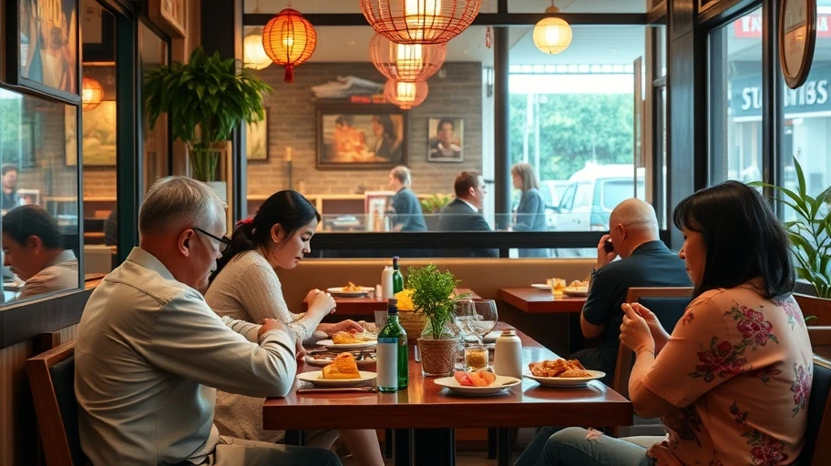 Không gian quán ăn tại Hải Dương