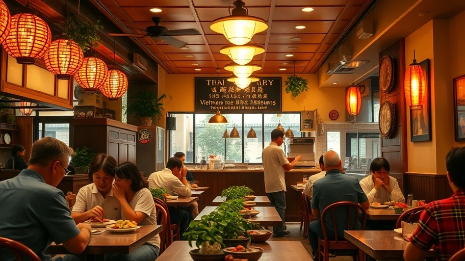 Khung cảnh nhà hàng Món Ngon Sài Gòn tại Dã Tượng.