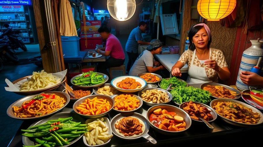 Món ăn đêm tại quán xá Sài Gòn