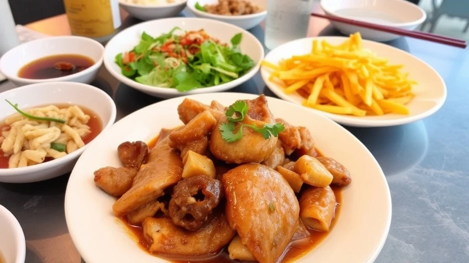 Món ăn kèm bún bò viên quận 3