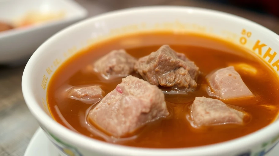 Món bò kho tại quán Bò Kho Gánh ở Sài Gòn