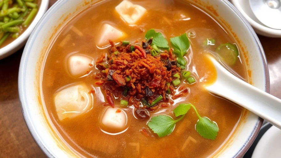 Món bún bò Huế tại quán Đông Ba ở Sài Gòn